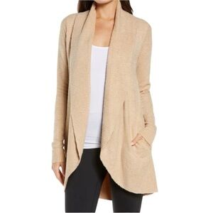 NWOT Barefoot Dreams Cozy Chic Lite Circle Cardigan Soft Camel XS/Small